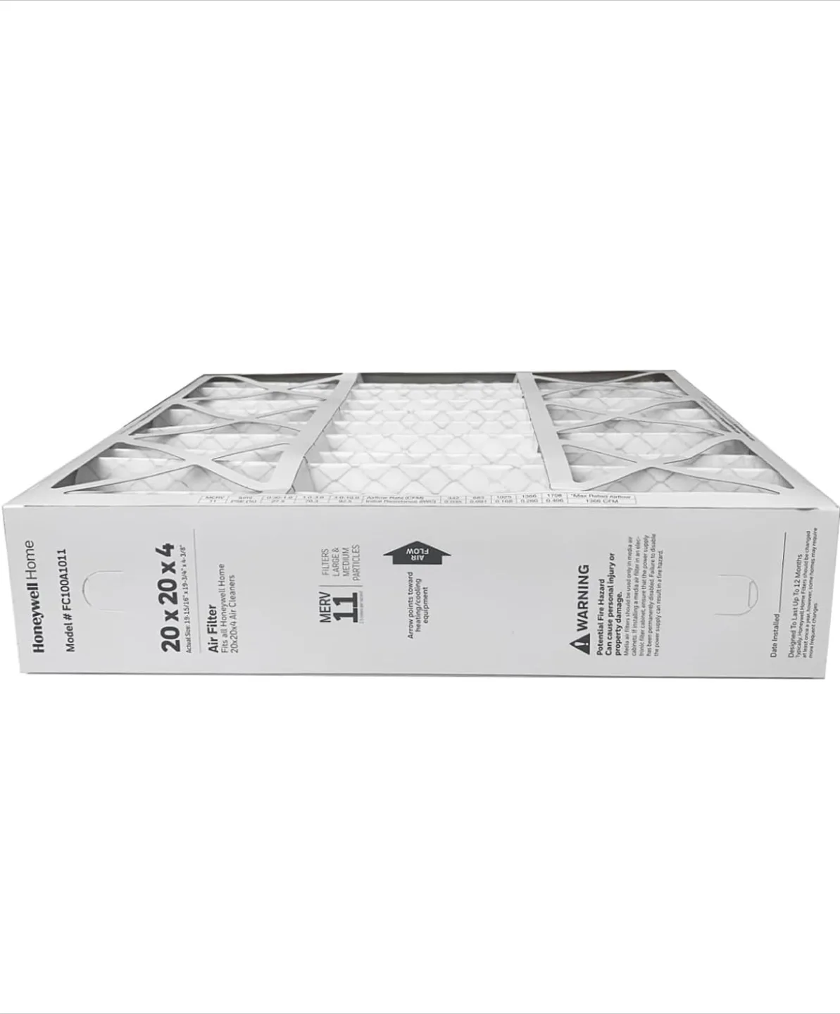 ✨NEW✨ 2 Honeywell Home 20x20x4 Pleated Air Filters, MERV 11 image indicator(4)