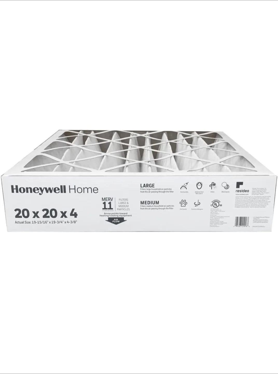 ✨NEW✨ 2 Honeywell Home 20x20x4 Pleated Air Filters, MERV 11 image indicator(5)