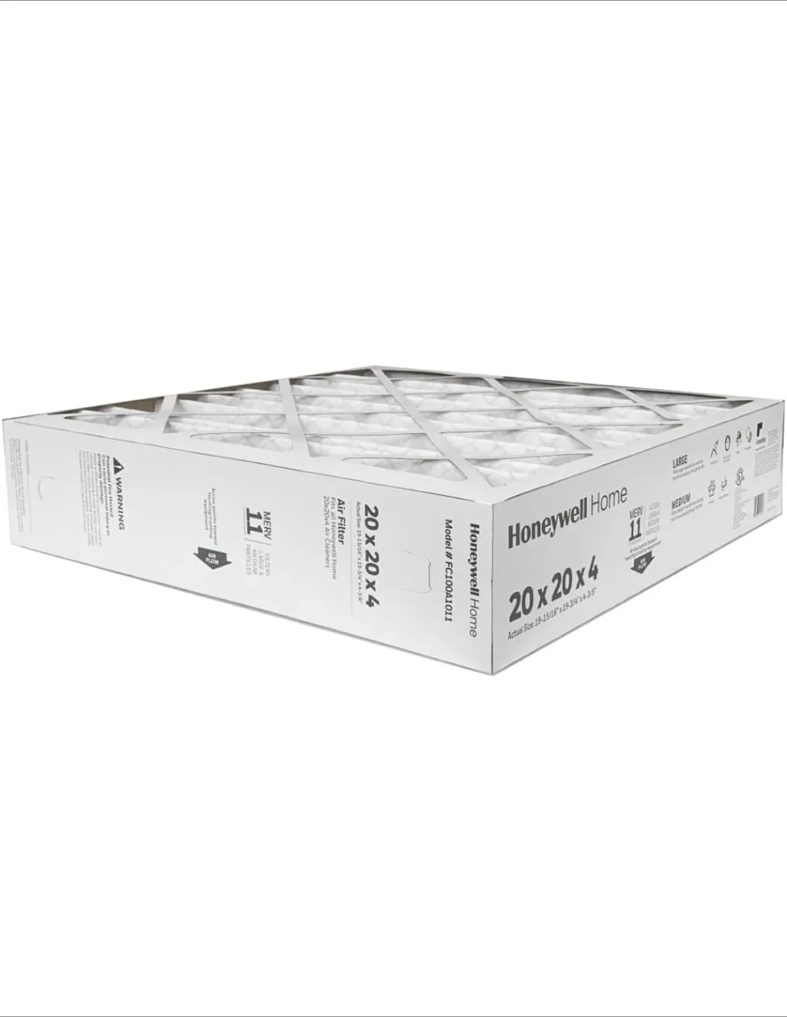 ✨NEW✨ 2 Honeywell Home 20x20x4 Pleated Air Filters, MERV 11 image indicator(2)
