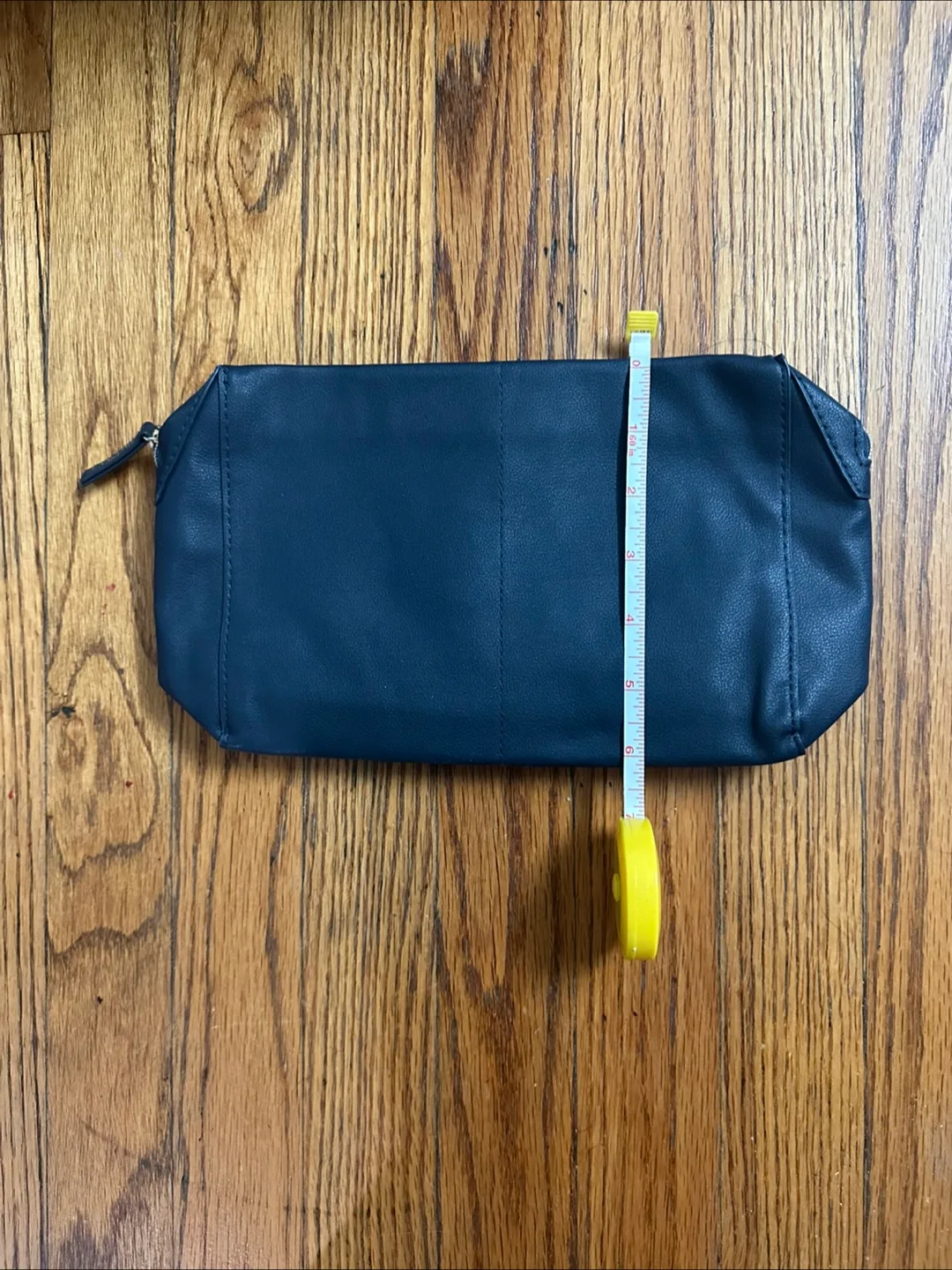 Lancôme Navy Blue Leather Cosmetic Pouch image indicator(4)