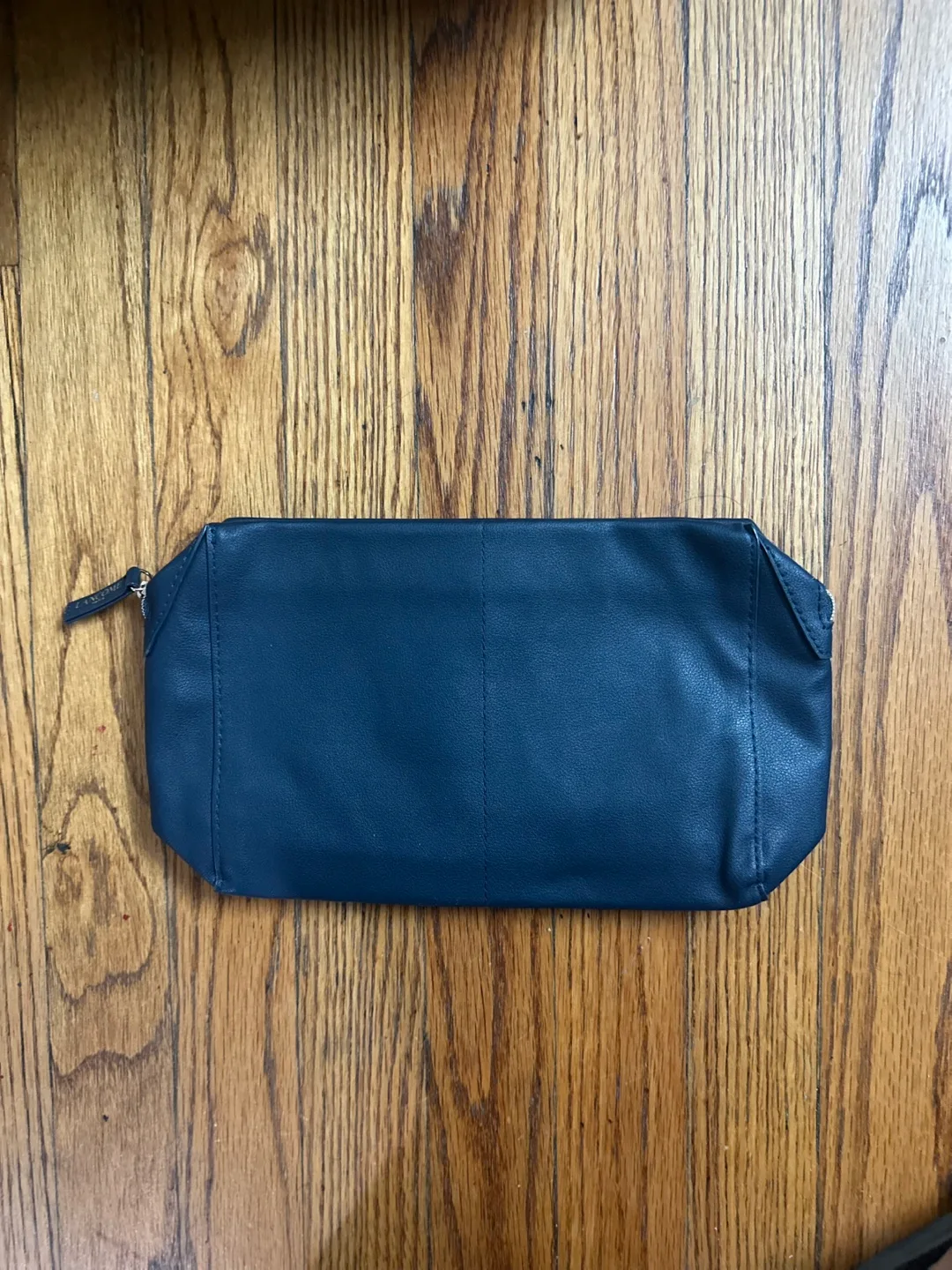 Lancôme Navy Blue Leather Cosmetic Pouch image indicator(2)
