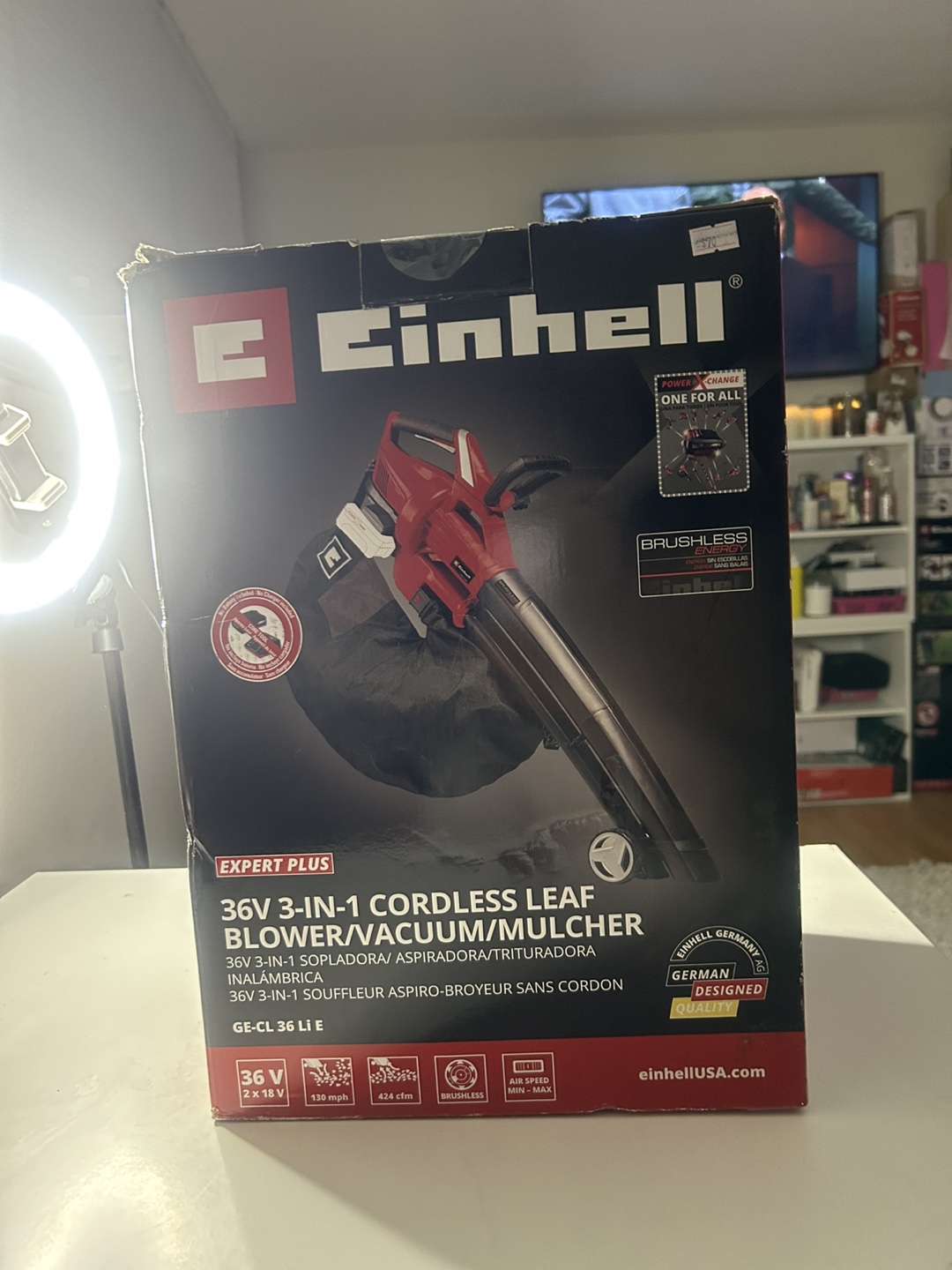 Einhell 36V Cordless Leaf Blower/Vacuum/Mulcher
