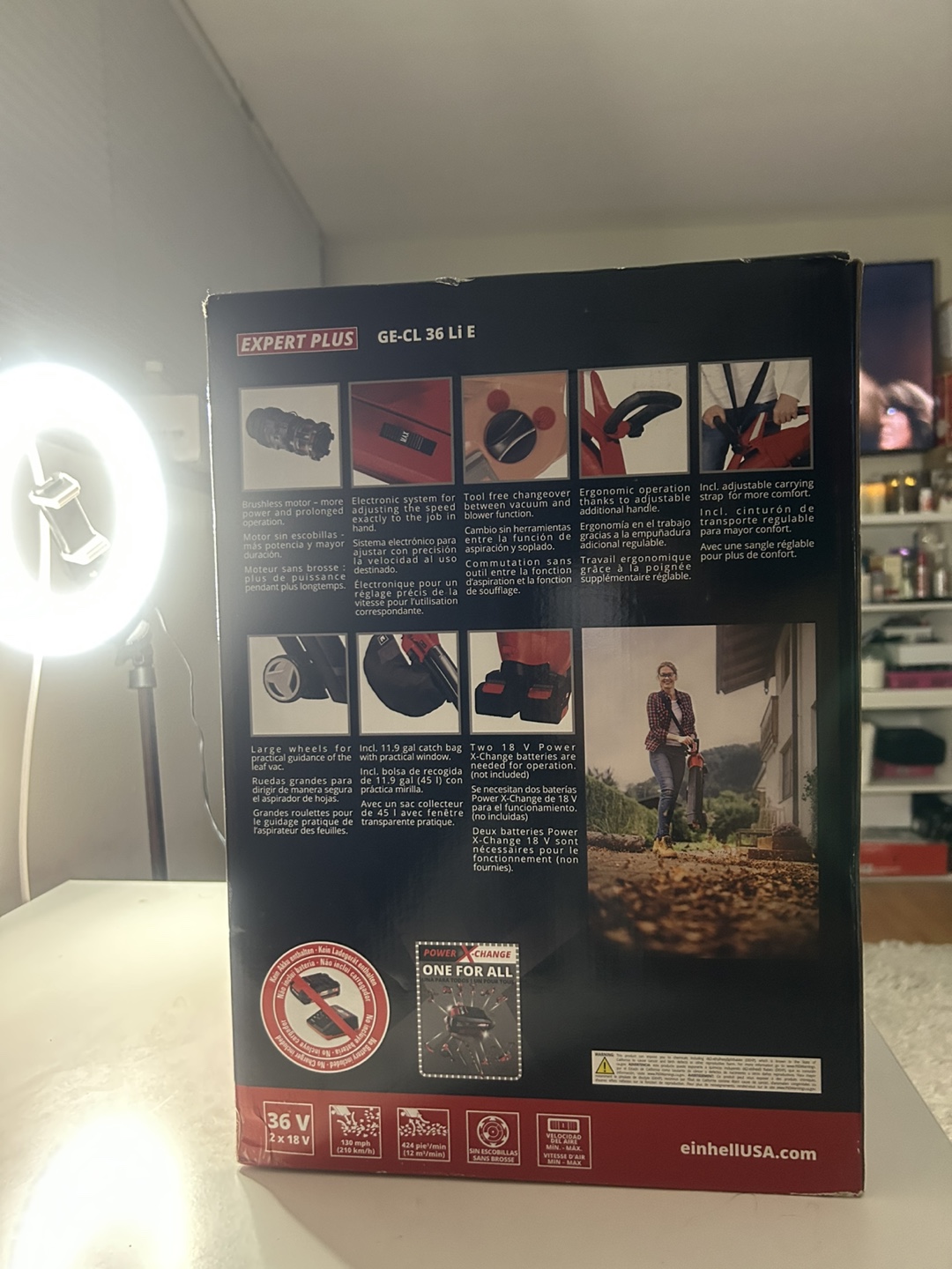 Einhell 36V Cordless Leaf Blower/Vacuum/Mulcher - photo 3