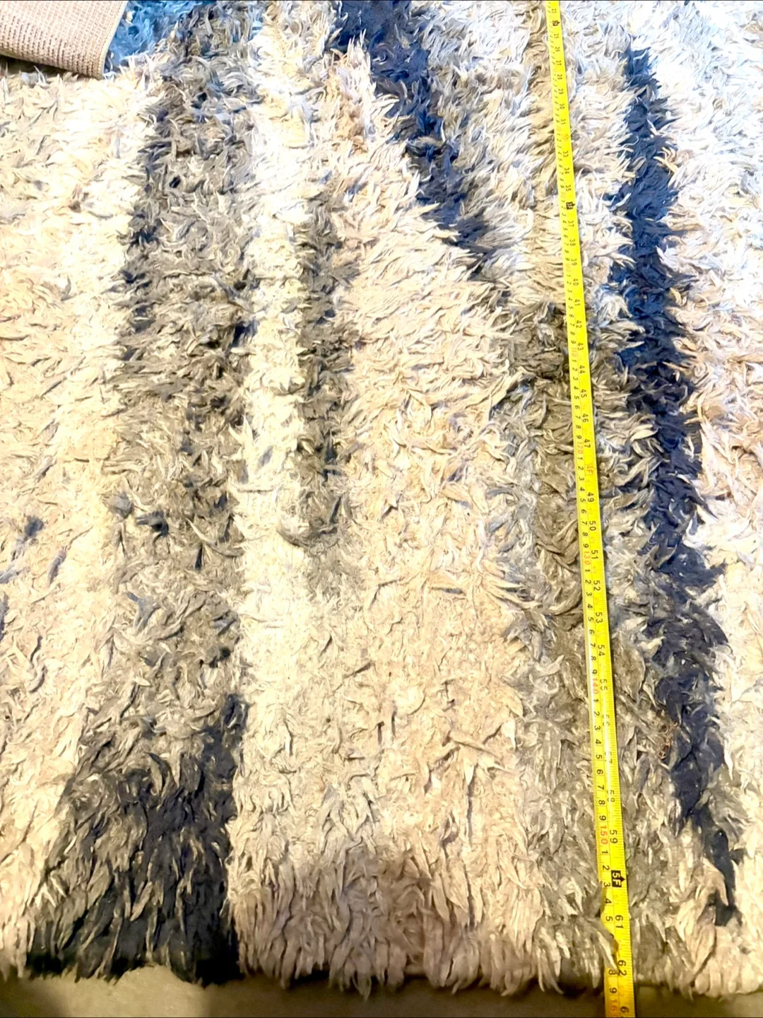 Shaggy Area Rug, Grey,blue & White image indicator(2)