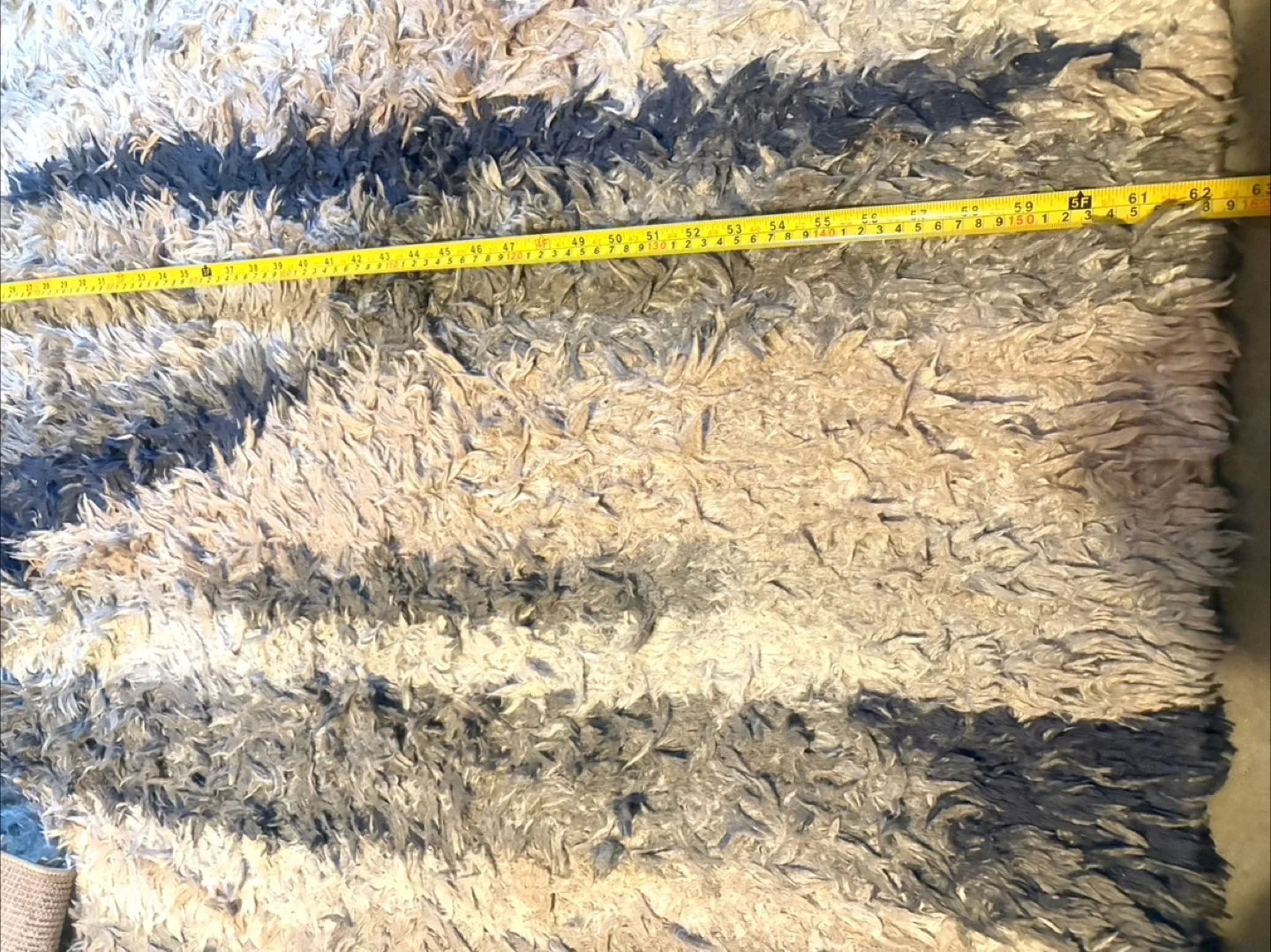 Shaggy Area Rug, Grey,blue & White thumbnail