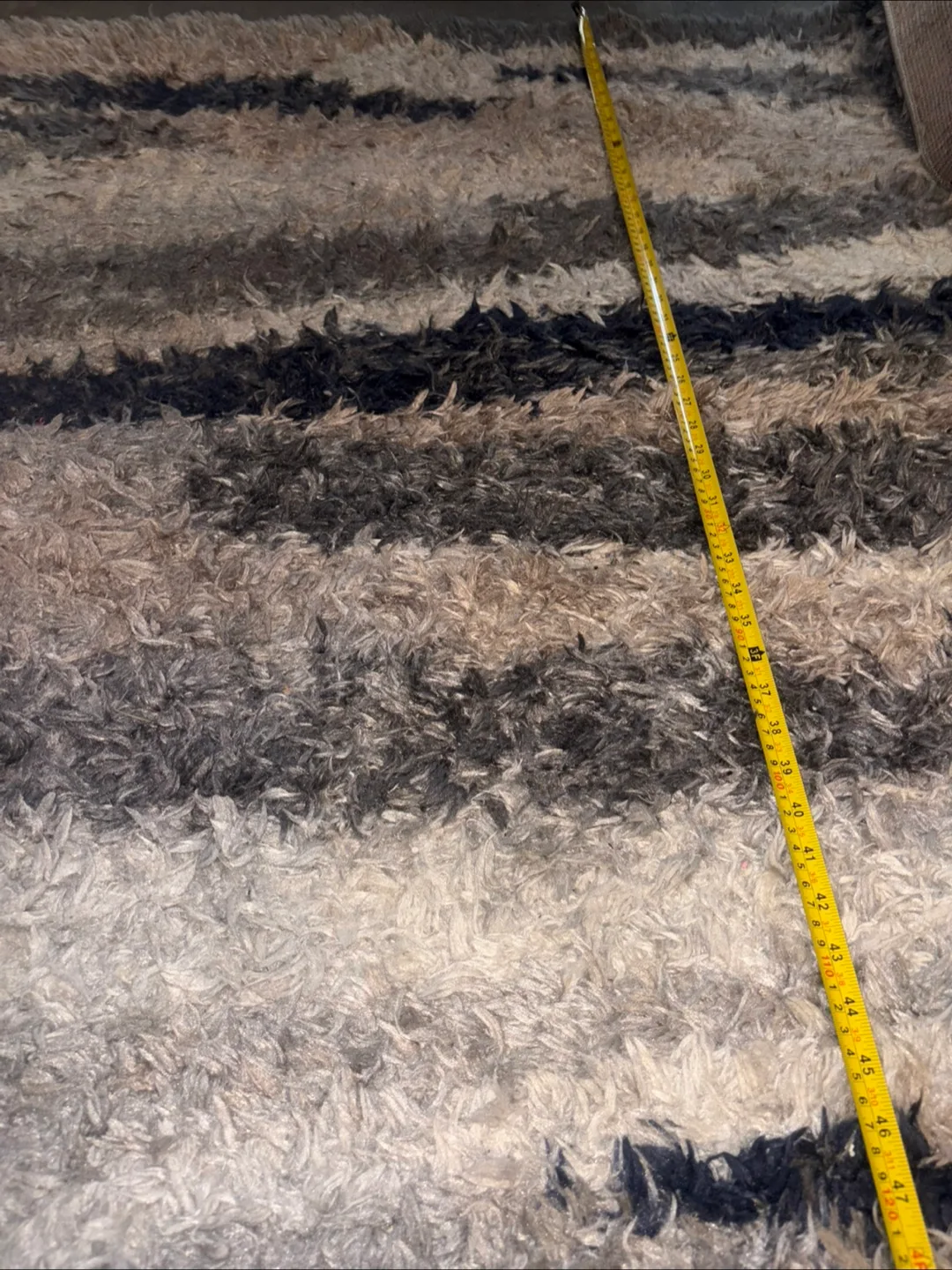 Shaggy Area Rug, Grey,blue & White image indicator(4)