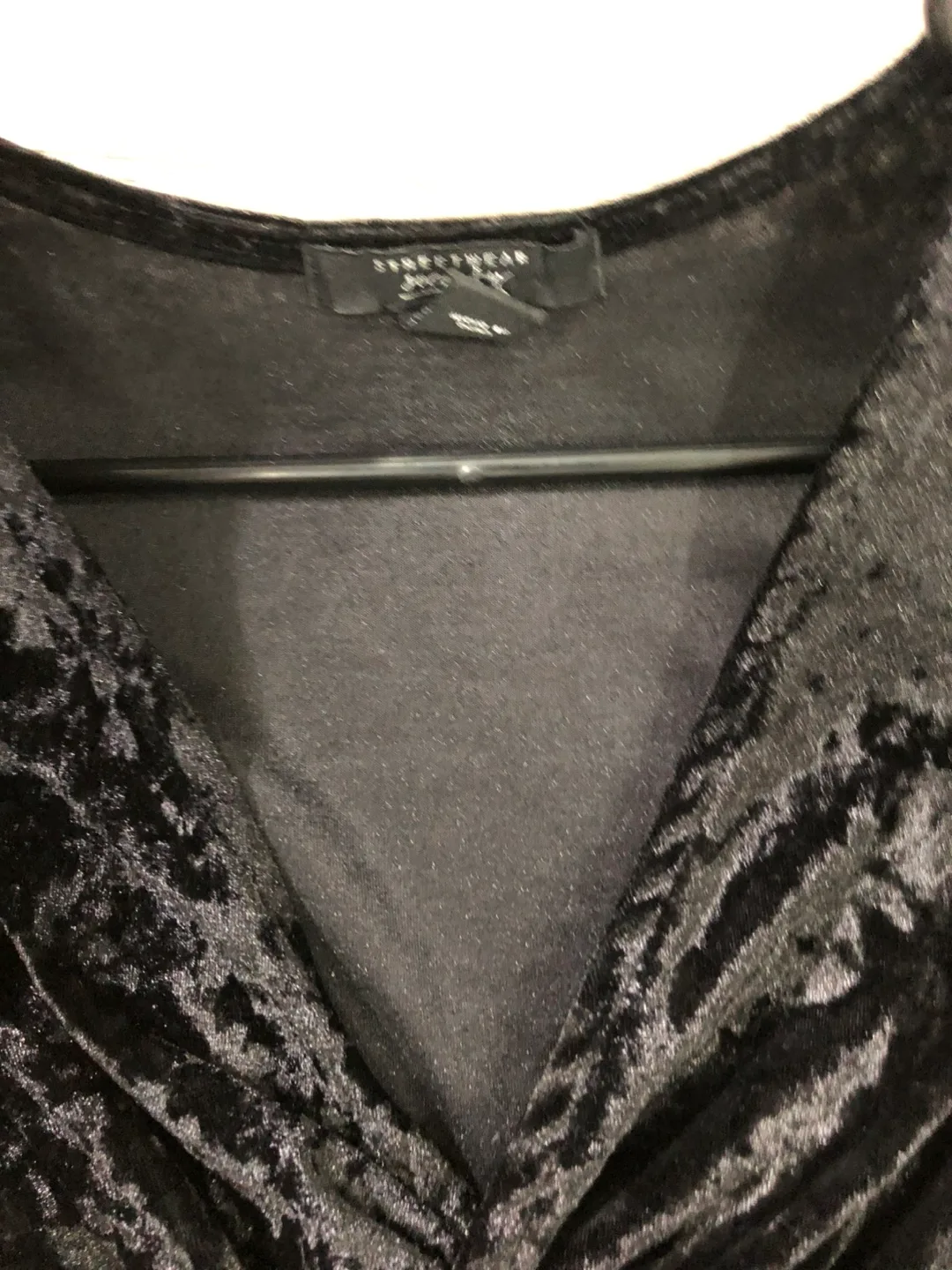 Forever 21 Black Velvet Bodysuit image indicator(2)