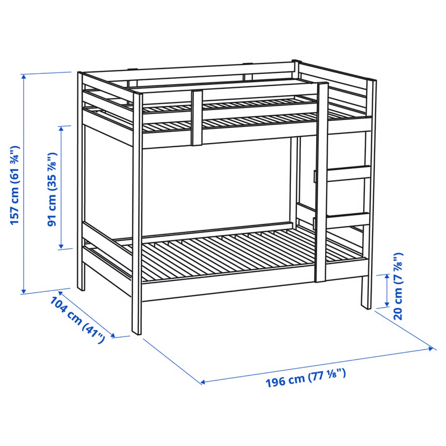 White Bunk Bed - photo 3