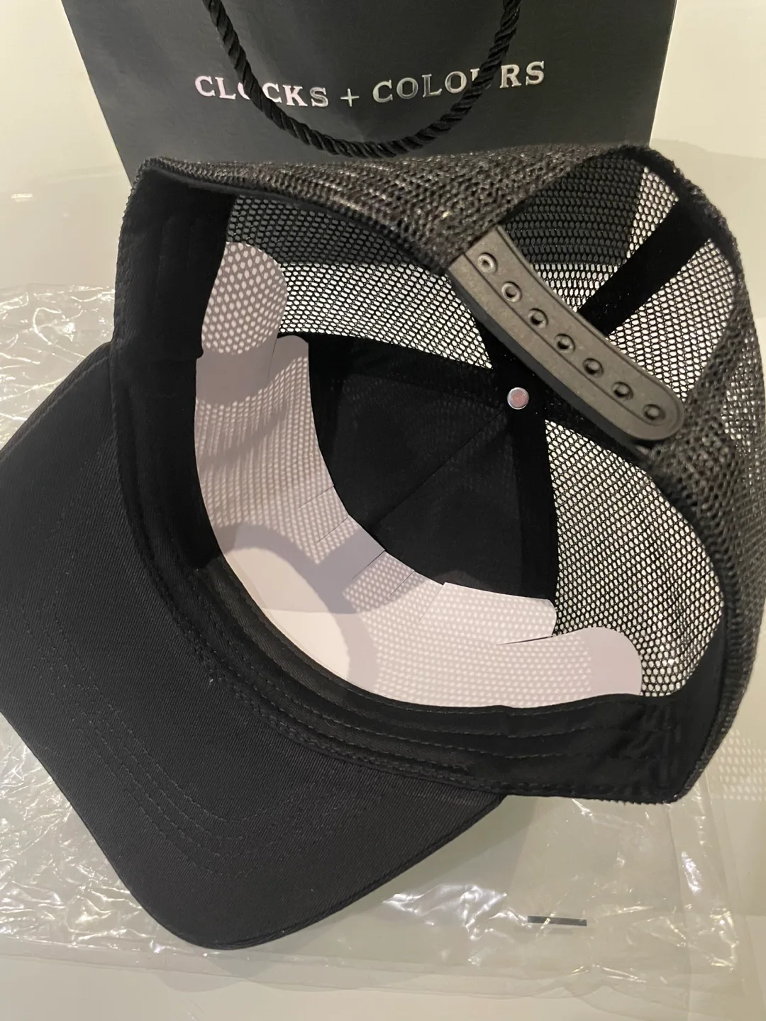 *NEW* Clocks + Colours Black Trucker Hat image indicator(2)