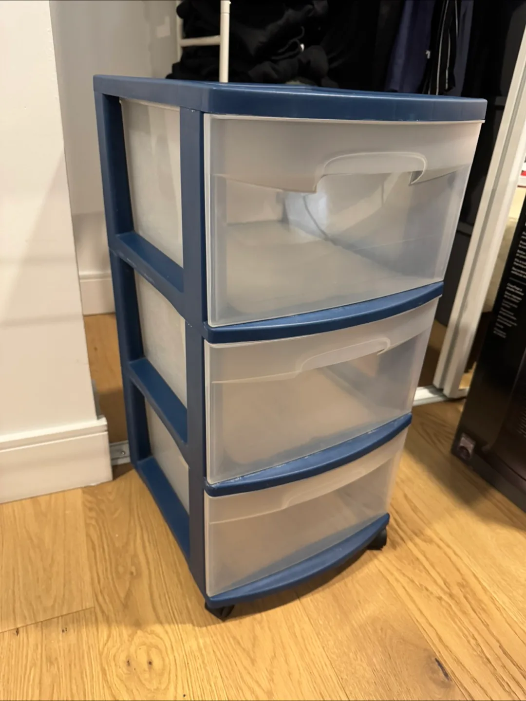 PLASTIC THREE DRAWER STORAGE ORGANIZER