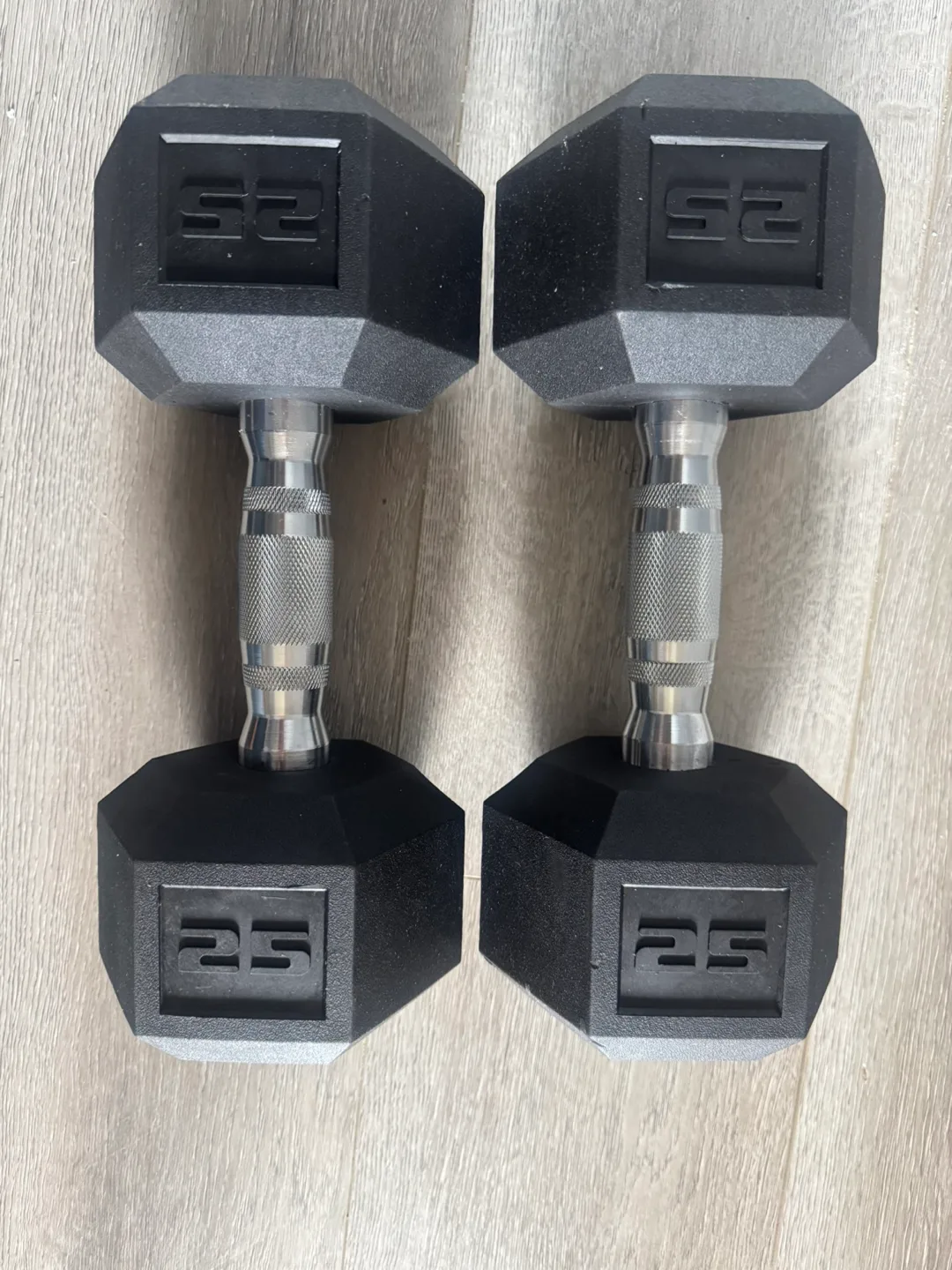 SOOZIER RUBBER COVERED  DUMBBELL SET- 25LBS X2- NEW thumbnail