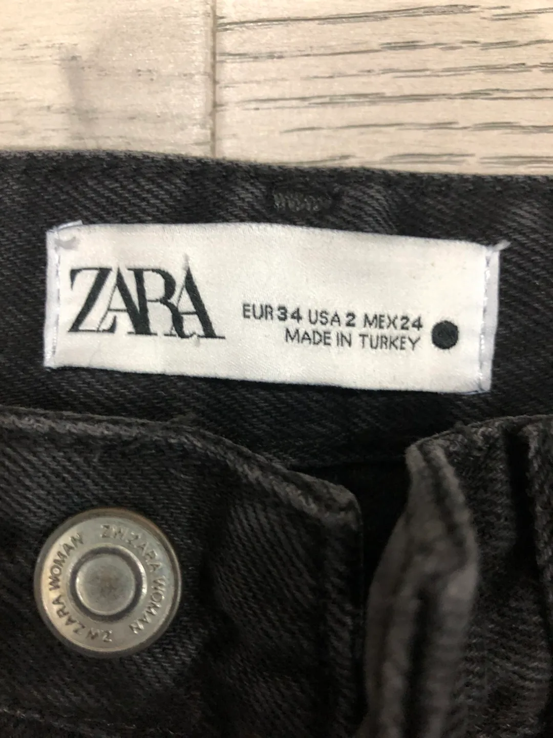 Zara Black Denim Jeans, Size 2 image indicator(4)