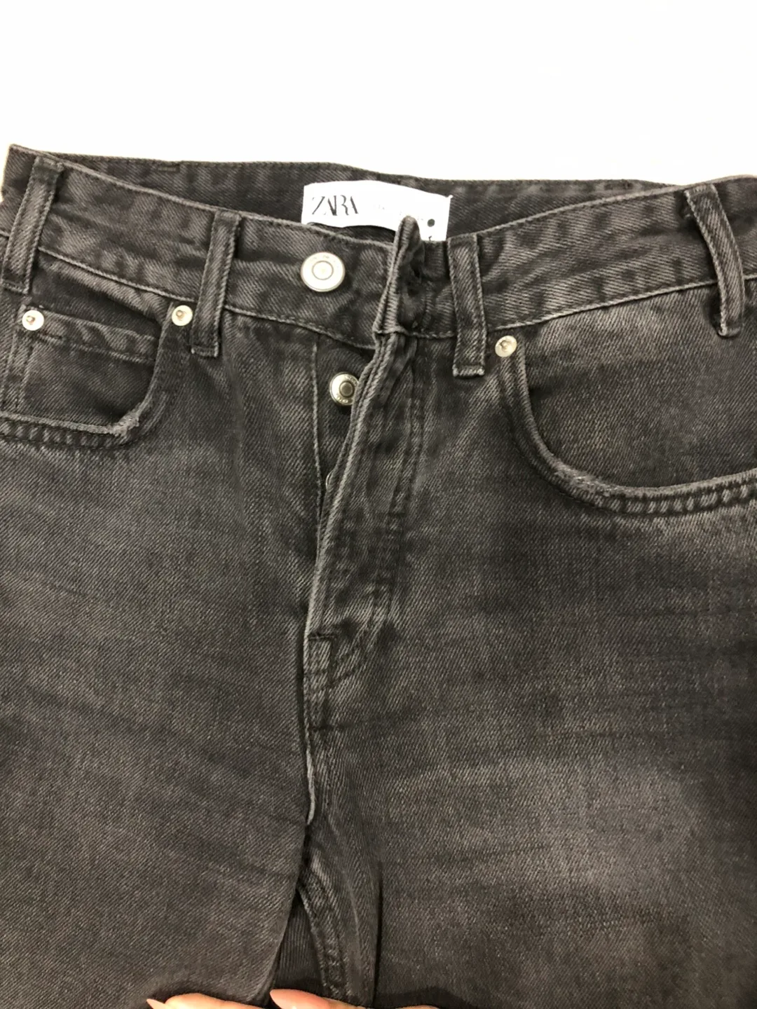 Zara Black Denim Jeans, Size 2 image indicator(3)