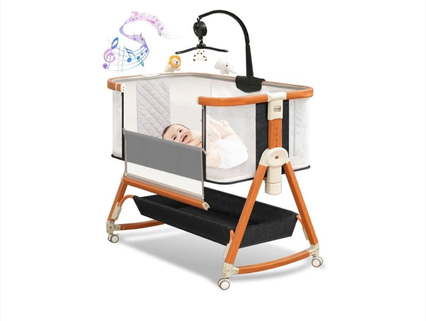 Baby Bassinet with Mobile thumbnail