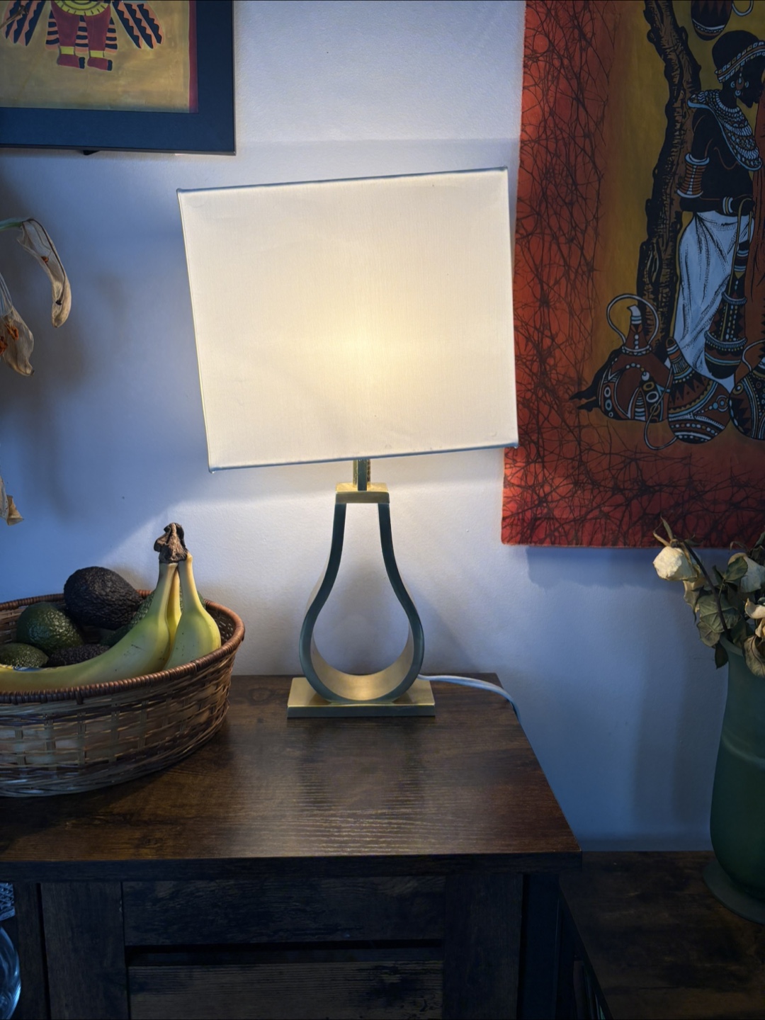 Table Lamp with Rectangular Shade - photo 3