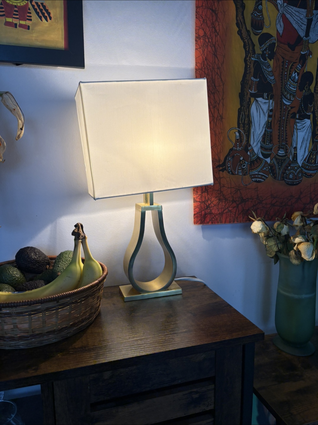 Table Lamp with Rectangular Shade - photo 2