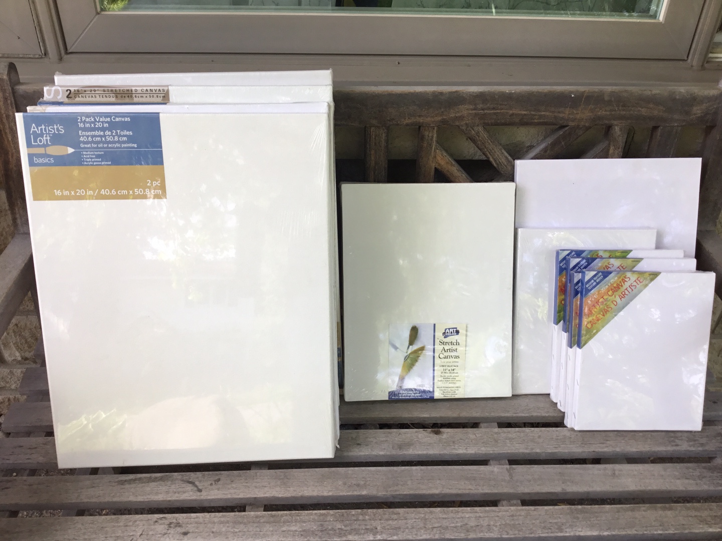 18 various sizes Artist's Stretched Canvases - Various Sizes