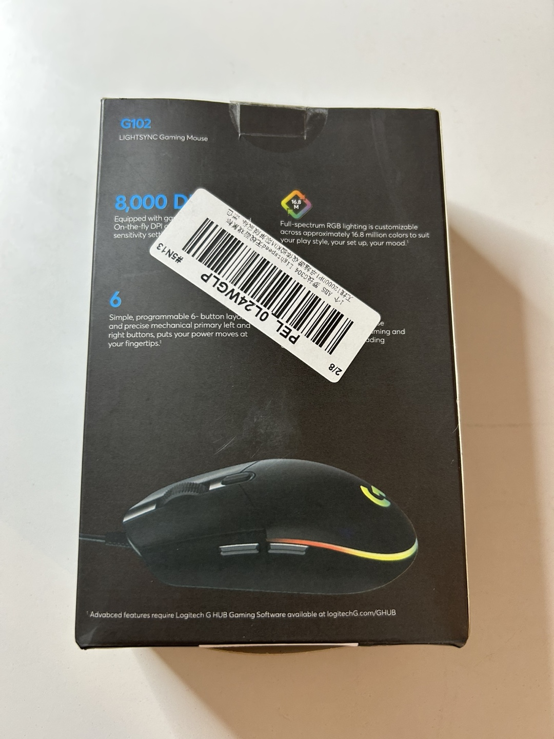 New Logitech G102 LIGHTSYNC Gaming Mouse - photo 2