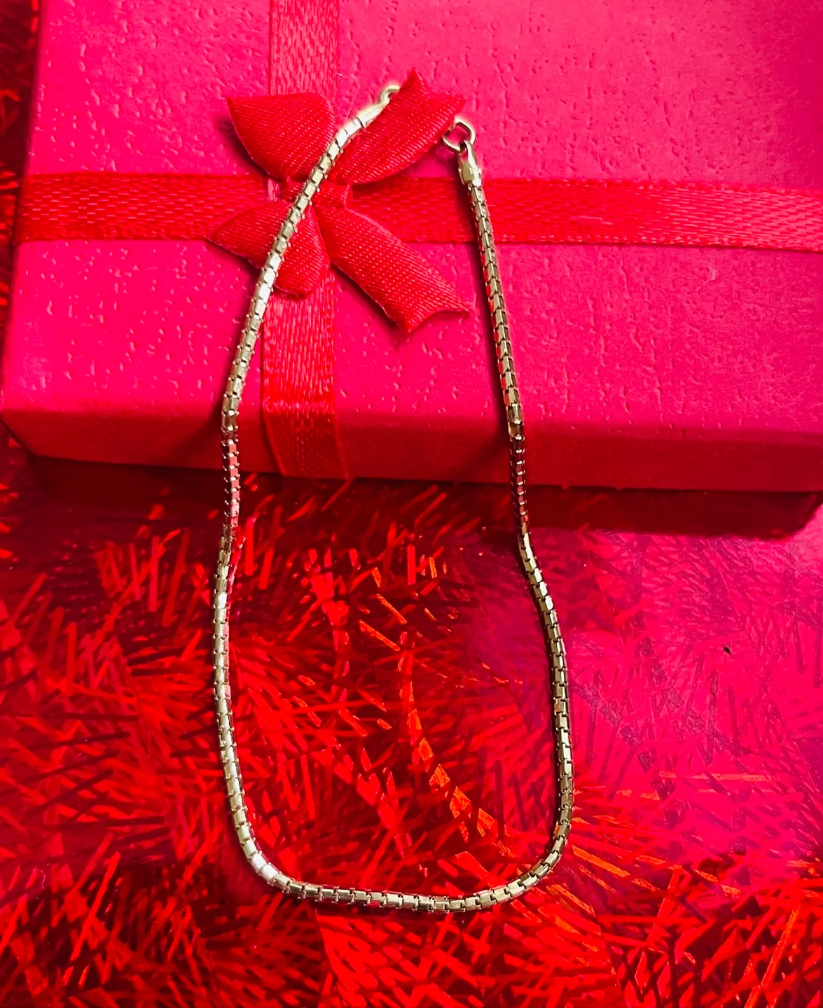 18k Gold Box Chain Bracelet thumbnail