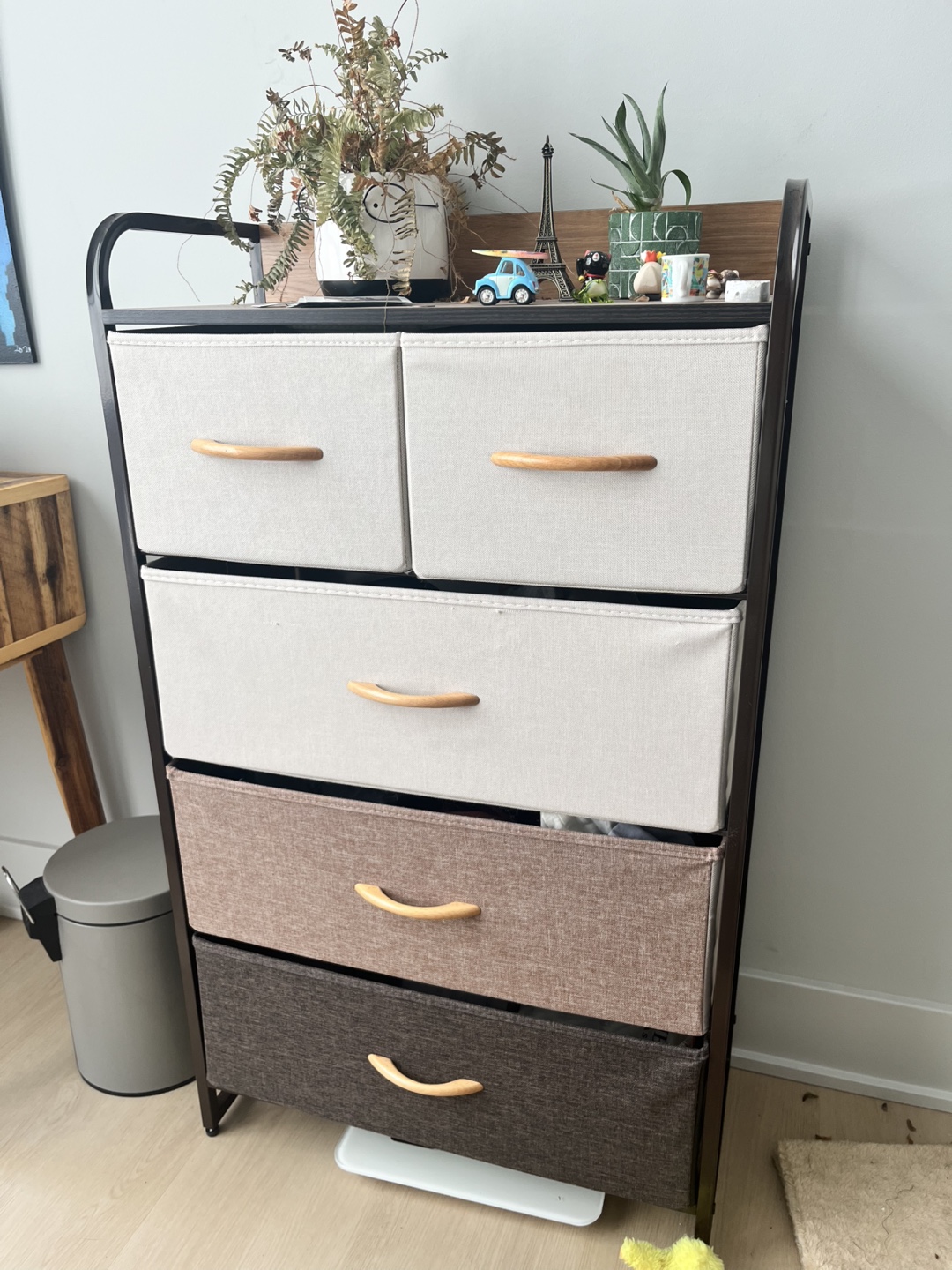 5-Drawer Fabric Dresser, 4-Tier Storage Tower with Steel Frame - photo 5
