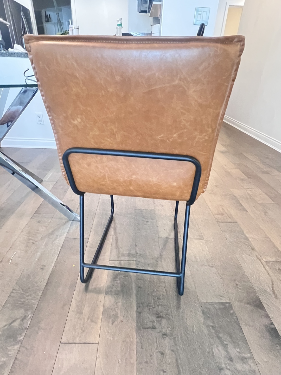 Brown Leather Dining Chair - photo 4