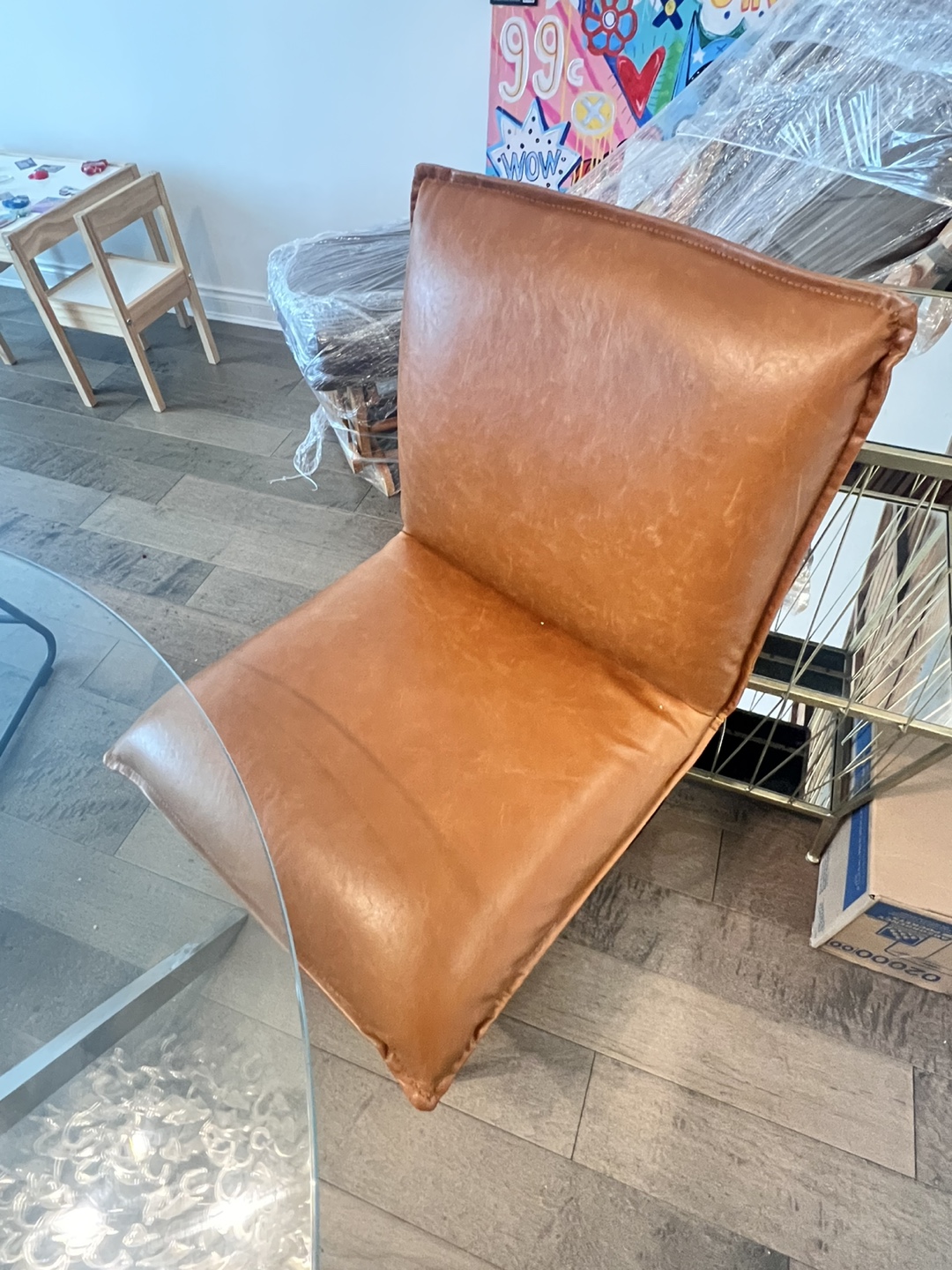 Brown Leather Dining Chair - photo 3