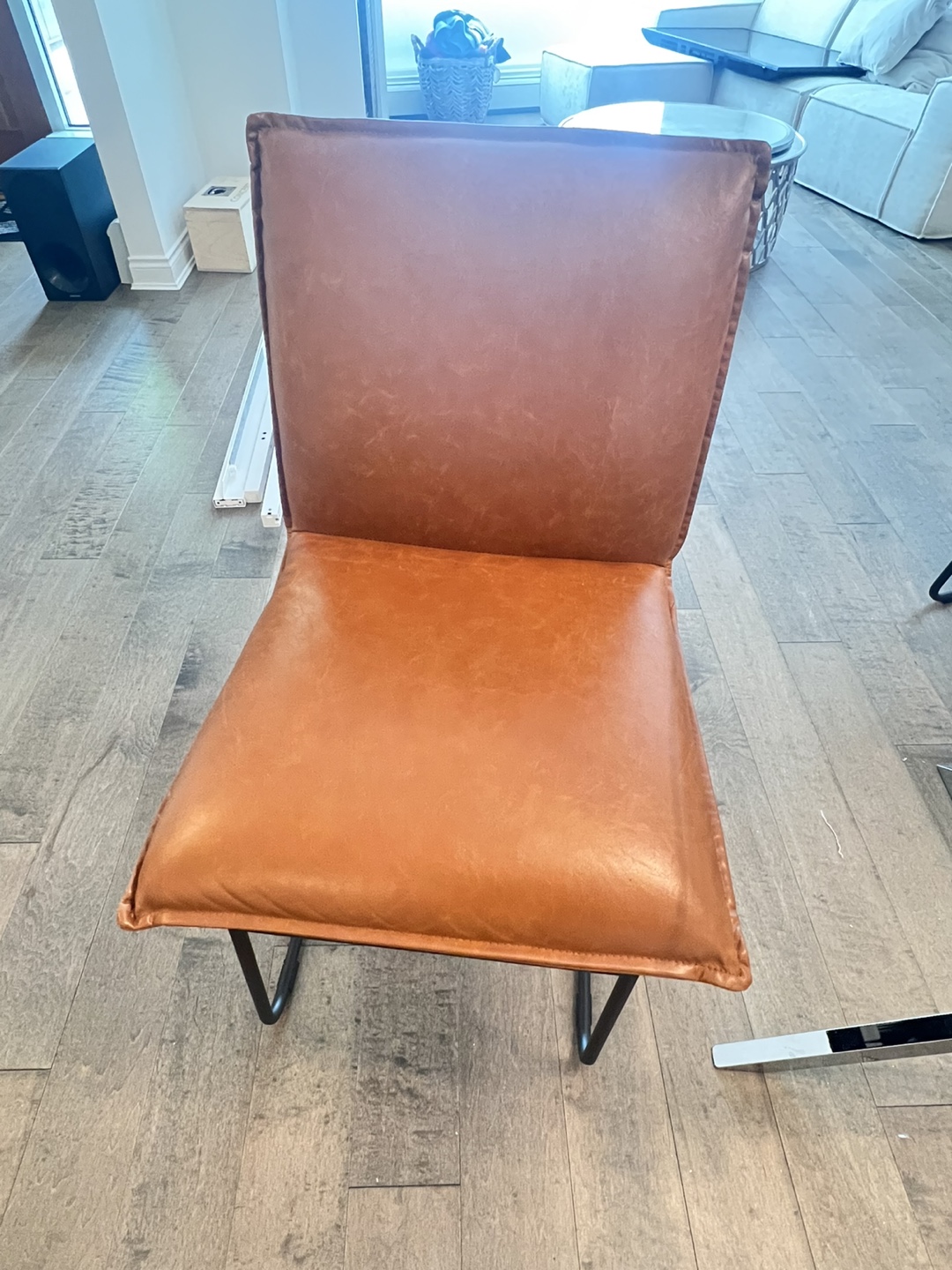 Brown Leather Dining Chair