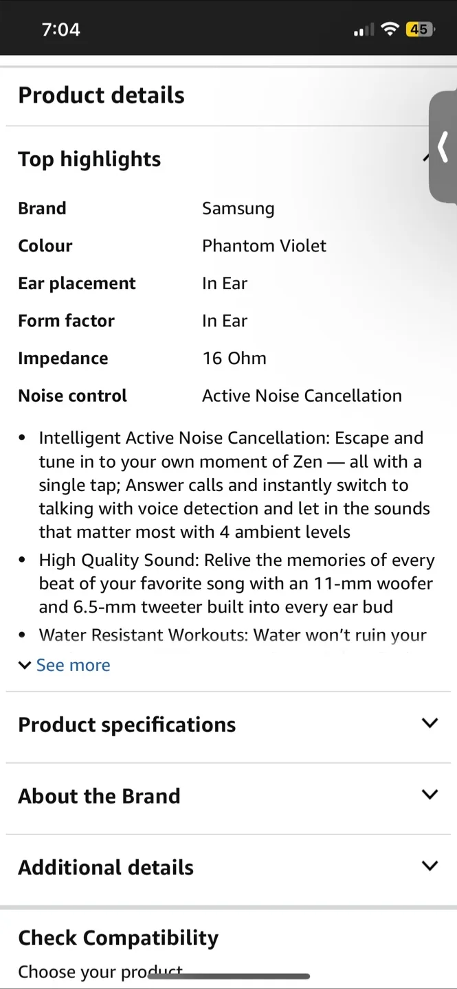 Samsung Galaxy Buds 2 Pro - Phantom Violet image indicator(2)