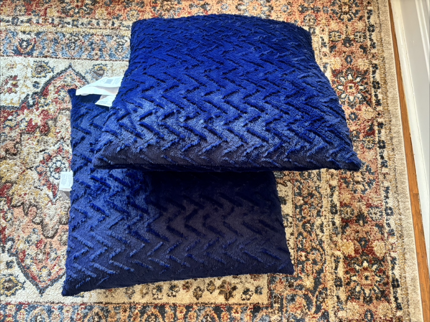 Blue Decorative Throw Pillows (Set of 2)