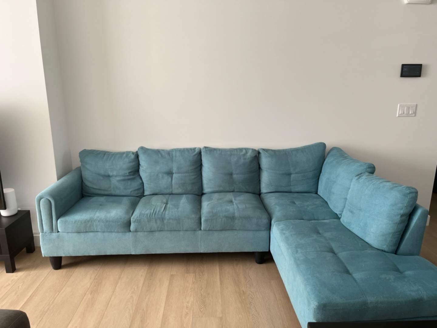 Light Blue Sectional Sofa - photo 2