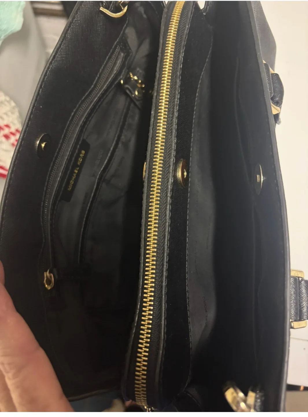 Michael Kors Black Leather Satchel image indicator(3)