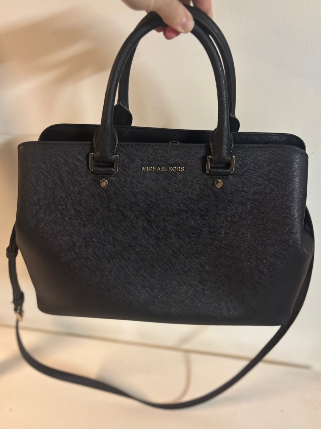 Michael Kors Black Leather Satchel