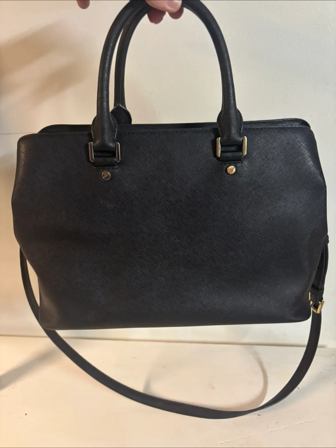 Michael Kors Black Leather Satchel image indicator(2)