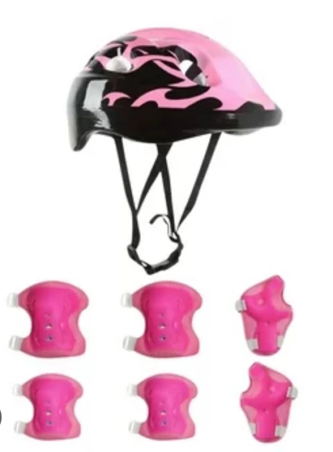 Kids' Pink Helmet & Pad Set - New thumbnail