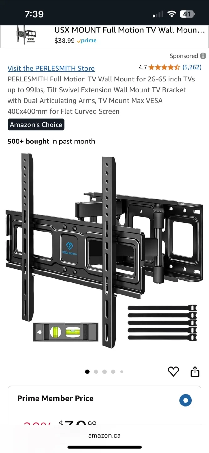 Full-Motion TV Wall Mount🥕💚 thumbnail