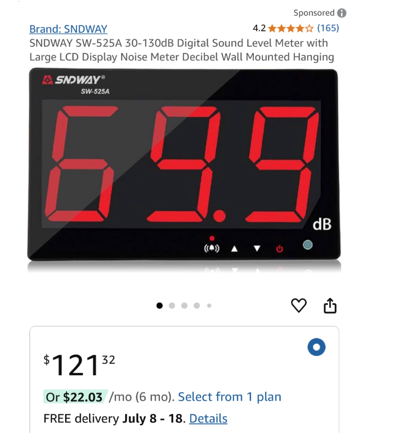 SNDWAY SW-525A Digital Sound Level Meter - photo 5