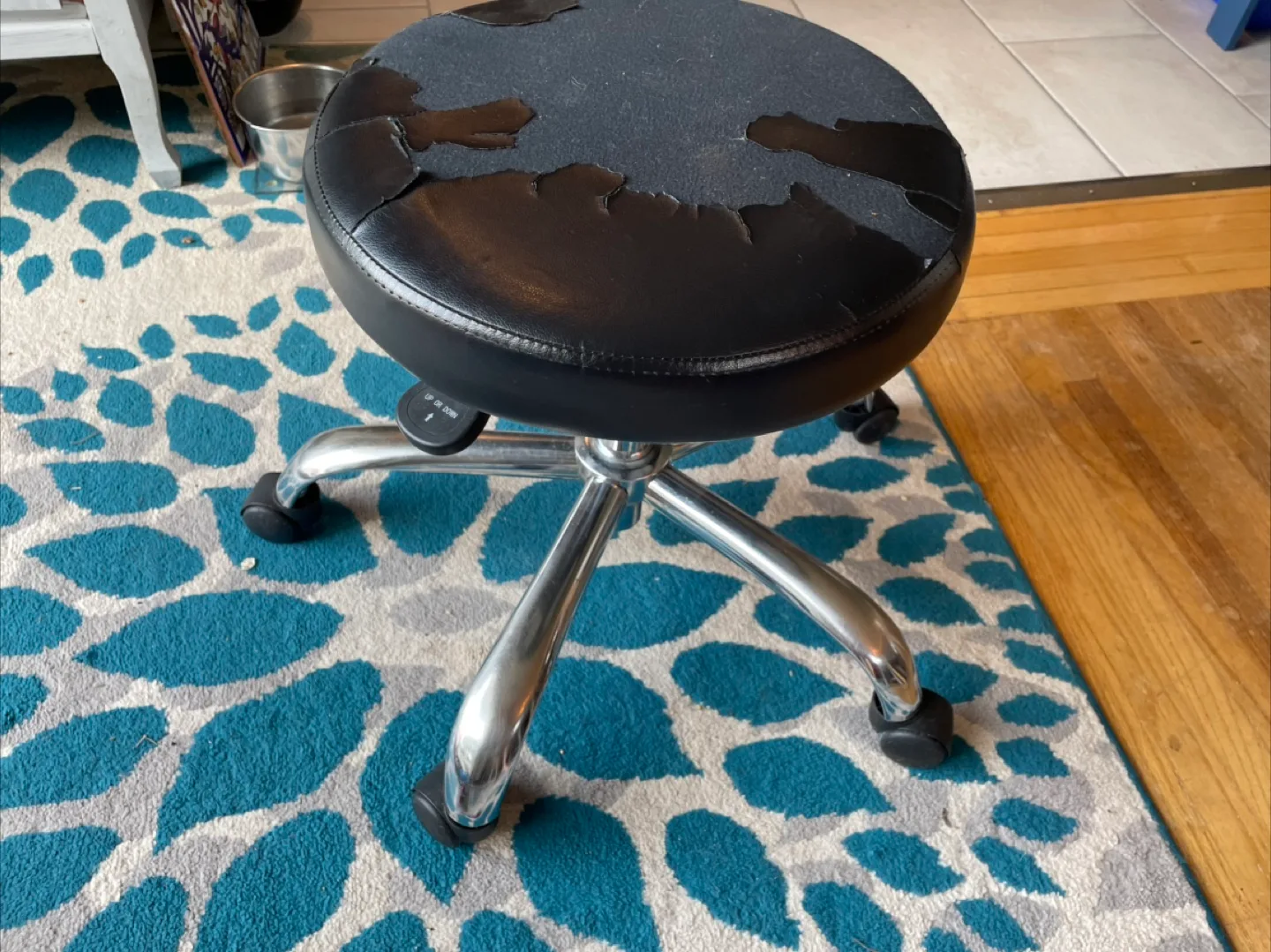 Black Office chair stool thumbnail