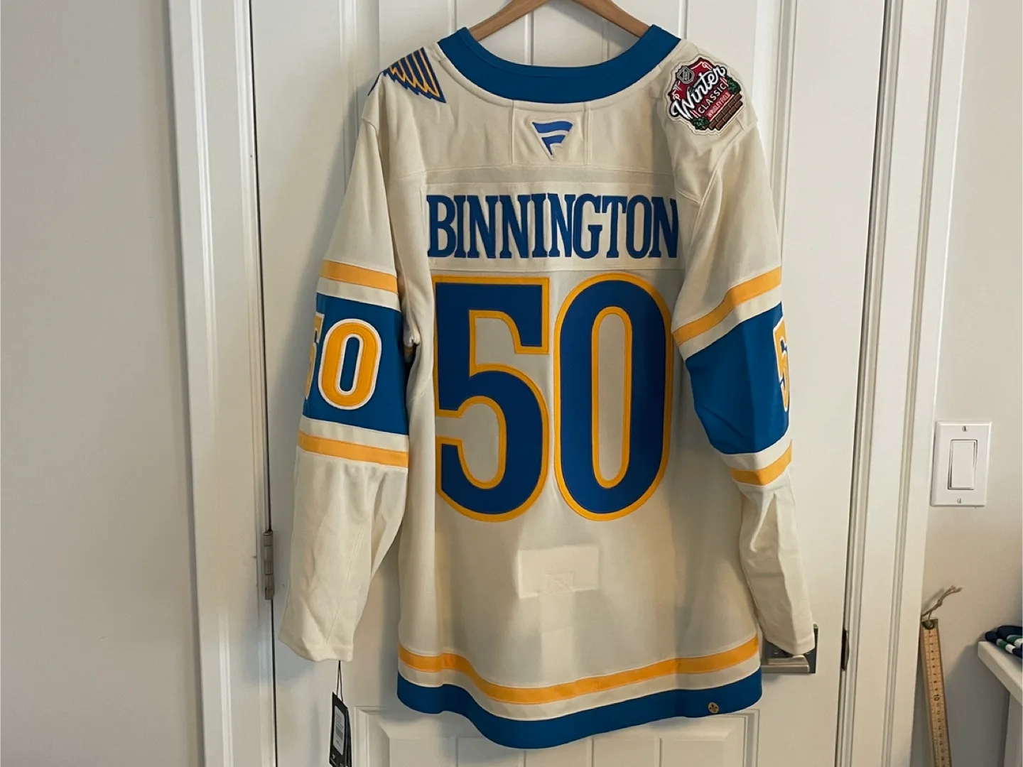 BNWT 2025 St. Louis Blues Jordan Binnington Jersey 52 Large thumbnail