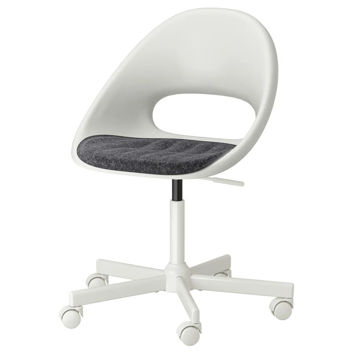 IKEA MALS KÄR Swivel Chair - White thumbnail