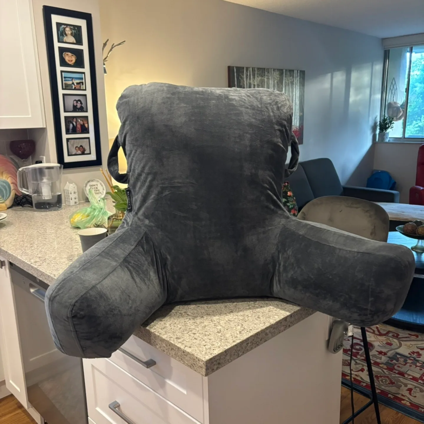 SLIGUY Reading Pillow - Grey thumbnail