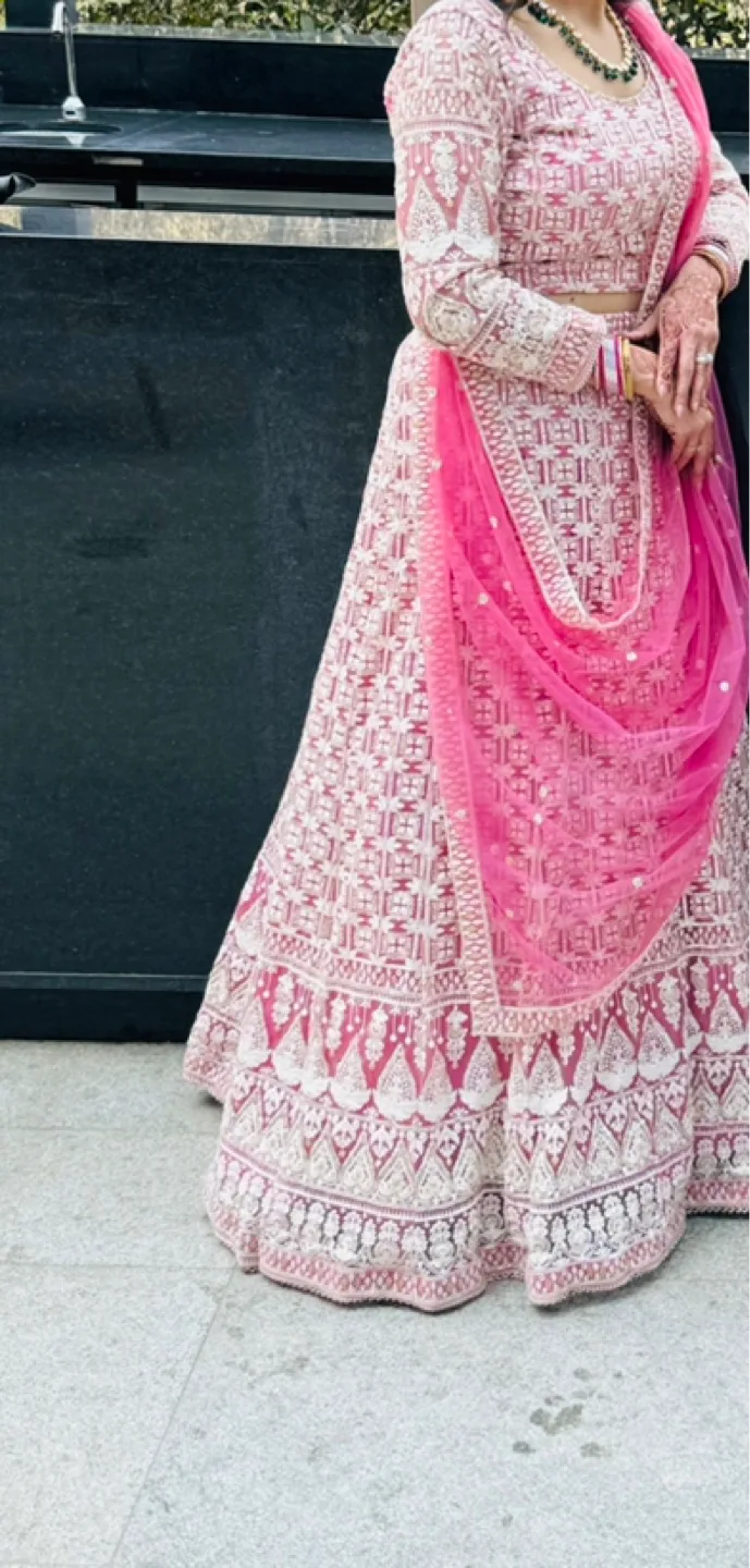 Pink Lehenga Choli Set image indicator(2)