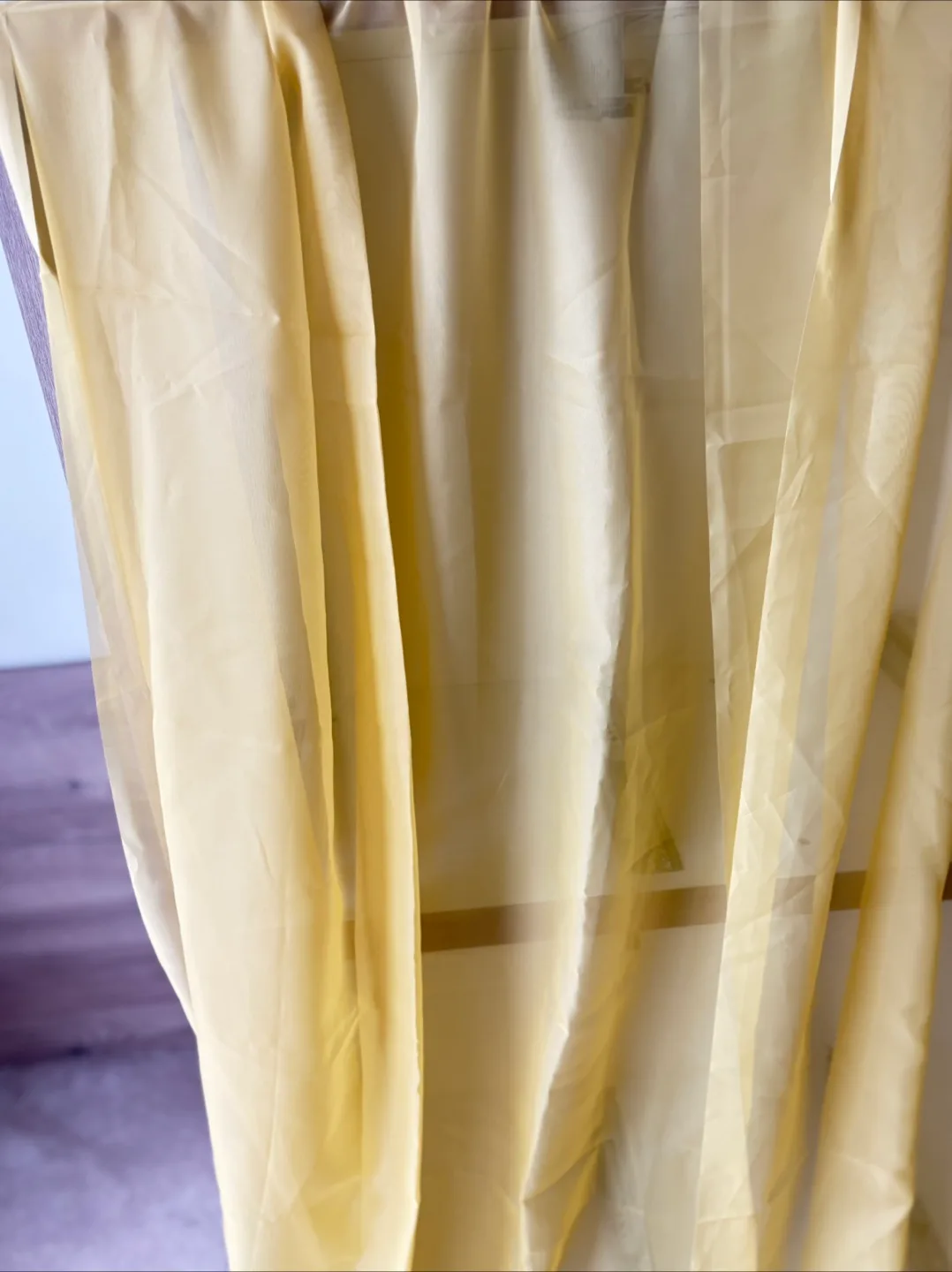 Sheer Yellow Curtain Panel image indicator(4)