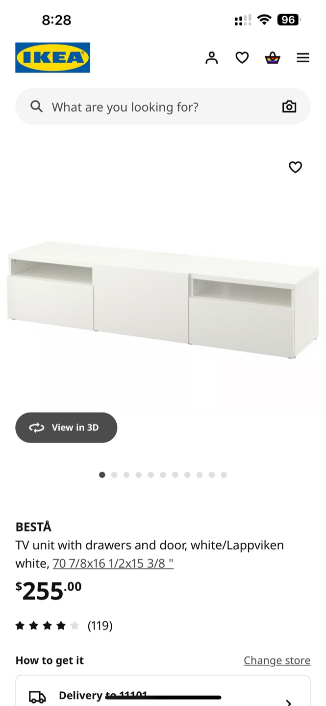 White TV Stand - photo 2