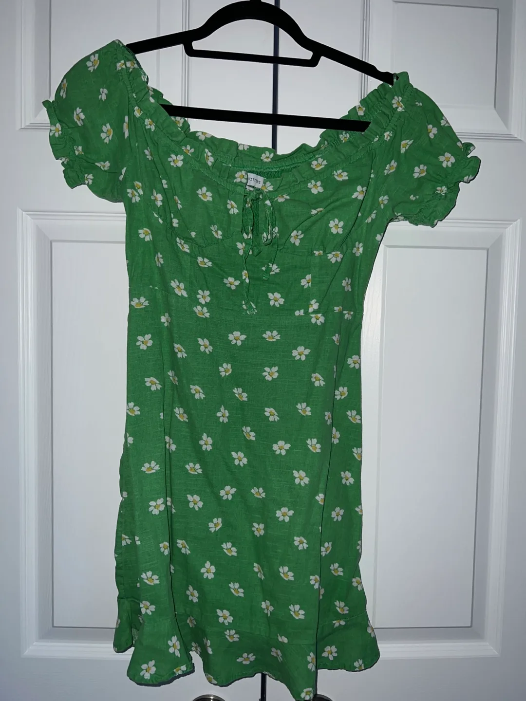 Floral Green Mini Dress - Size S thumbnail
