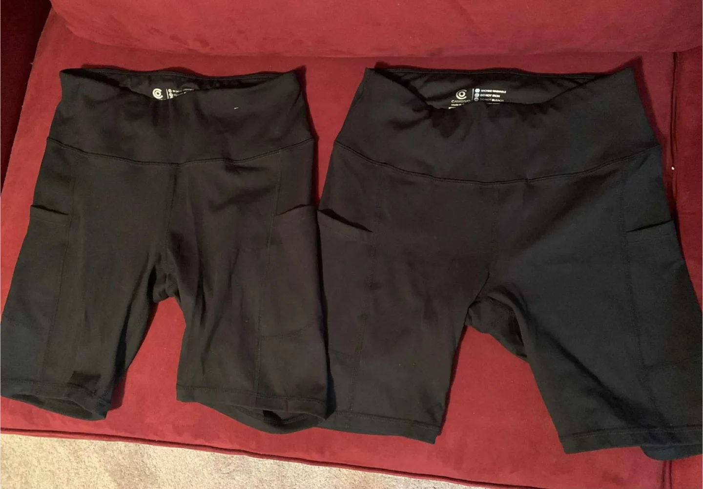 Brand new Cambivo black sports/yoga/biker shorts w/pockets image indicator(4)