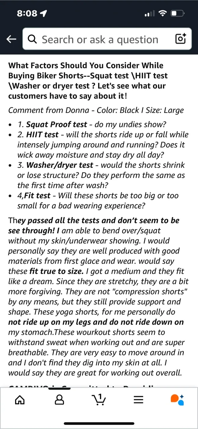 Brand new Cambivo black sports/yoga/biker shorts w/pockets image indicator(6)