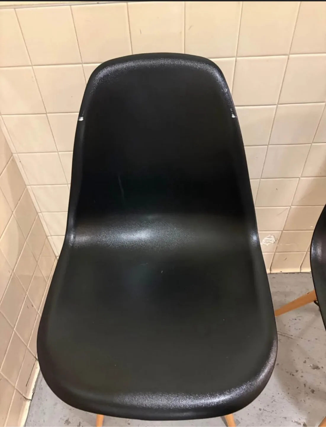 Black Plastic Dining Chairs - Set of 2 thumbnail