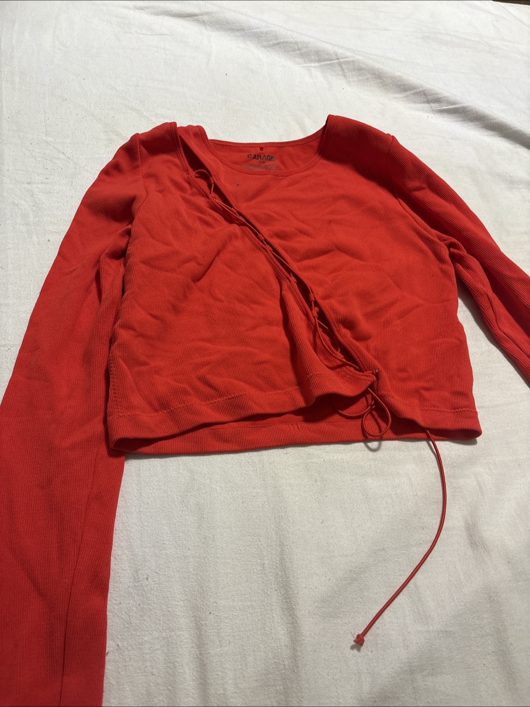Garage Red Long Sleeve Top