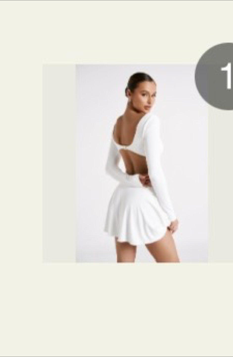 White Long Sleeve Mini Dress