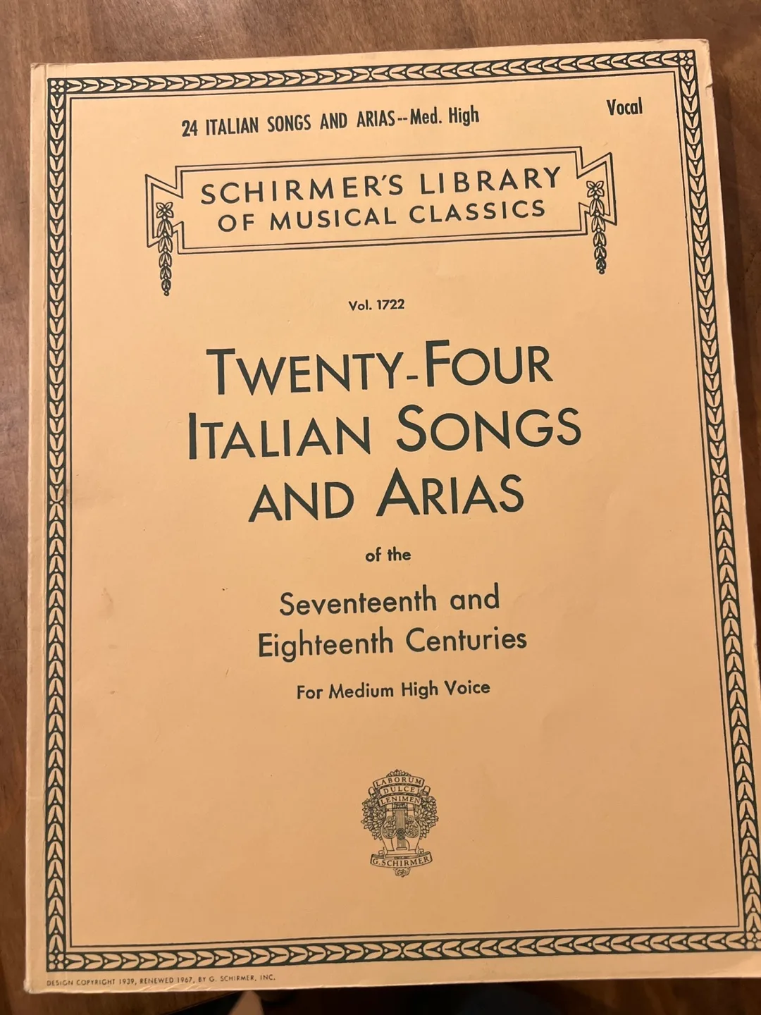 Schirmer's Library of Musical Classics - Vocal Scores image indicator(4)